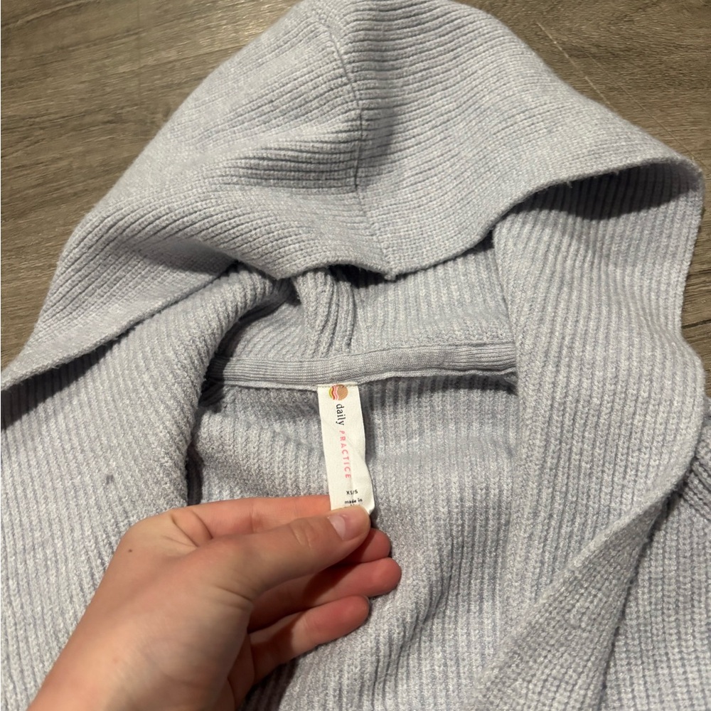 Anthropologie Daily Practice The Snow Bird Cardigan In Light Grey Size XS/S - Picture 6 of 8